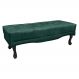 Calçadeira Recamier Queen 1,60m Vicenza Veludo Verde Floresta - Pallazio