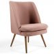 Poltrona Decorativa Fixa Pés Palito Pérsia D02 Algodão Rosa C-105 - Lyam Decor