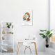 Quadro Drawn Mulher Confiante 100x70 Filete Branco