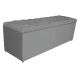 Calçadeira Estofada Liverpool 160 cm Queen Size Suede Cinza - Amarena Móveis