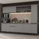 Armário de Cozinha Completa 280 cm Cinza Nice Madesa 03