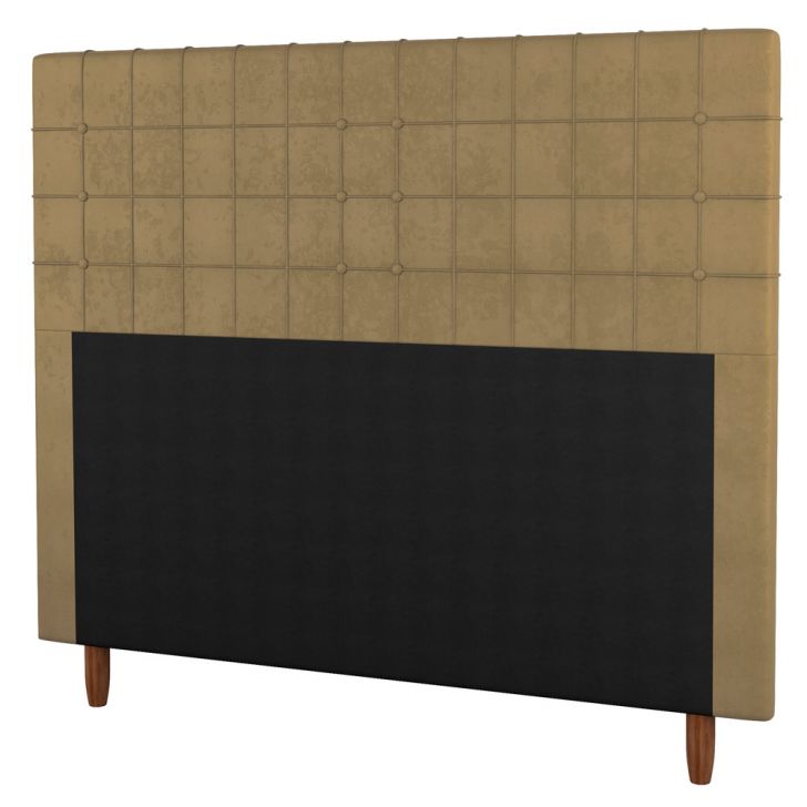 Cabeceira Cama Box Casal Parisis 140cm Suede Bege - Desk Design