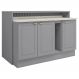 Bancada E Balcao Gourmet 146 cm CE818 Americana Cinza Calcare Henn