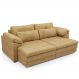 Sofá Retrátil Para Sala de Estar 3 Lugares 215cm Riza S03 Couro Soft Bege - Lyam Decor