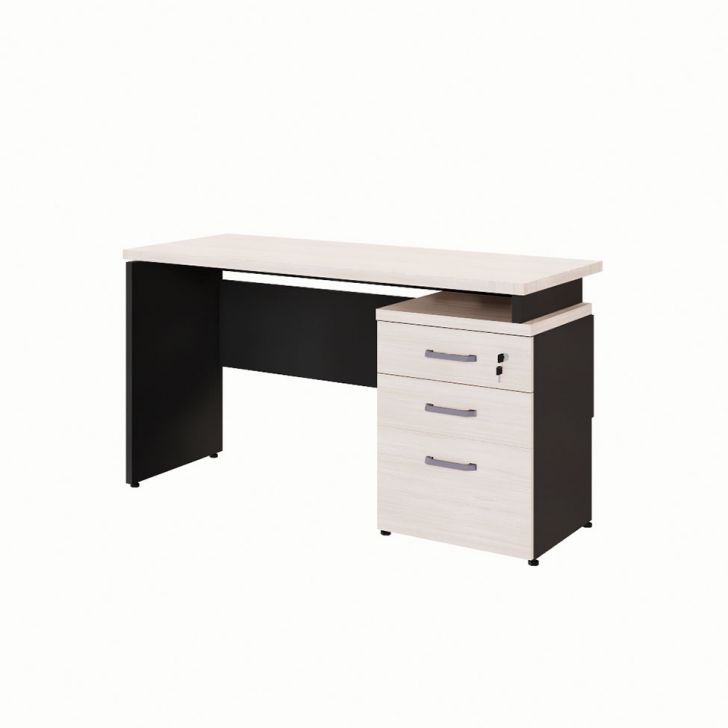 Escrivaninha Yaris 3 GV Carvalho Berlin e Preta 135 cm