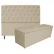 Kit Cabeceira e Calçadeira Liverpool 160 cm Queen Size Corano Bege - Amarena Móveis