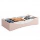 Cama Evolutiva Luna Rosa Fosco, 2 Kits Proteção Lateral Lisa e Colchão D20 - Reller Móveis