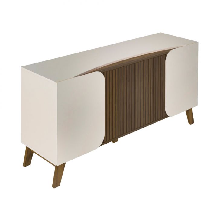 Buffet Elegance 4 Portas Pinho E Off White