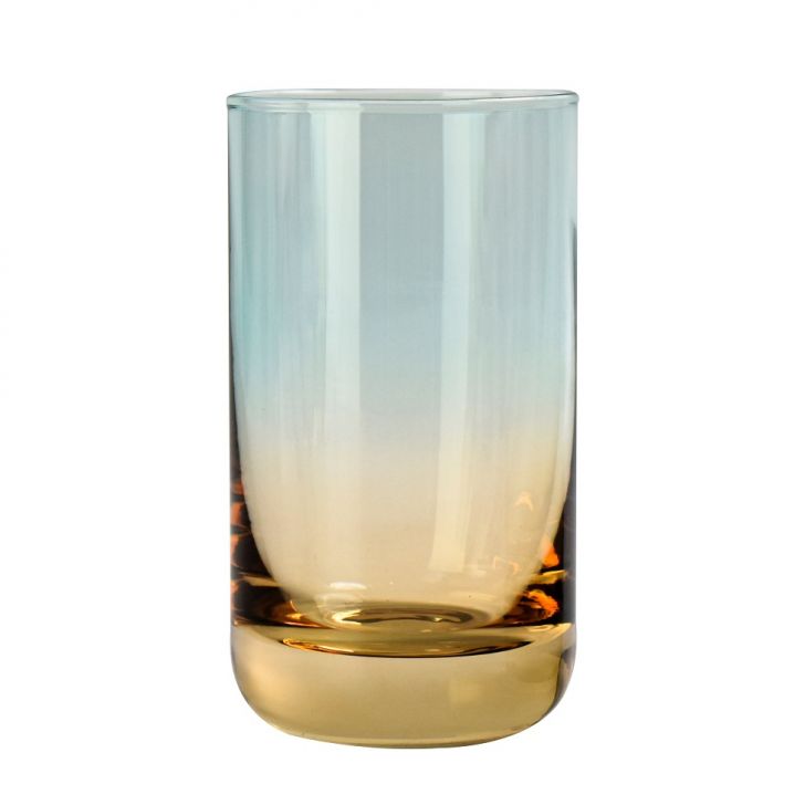 Jogo com 4 Copos Baixos Canon Azul e Âmbar 240ml