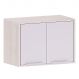 Armário Aéreo Geladeira 60 cm 2 Portas Atenas Cinza Cristal