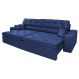 Sofá Malibu 2,10m Velusoft Azul - Emobiliar