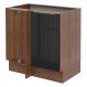 Balcão de Canto Madesa Lux 1 Porta - Rustic/Preto
