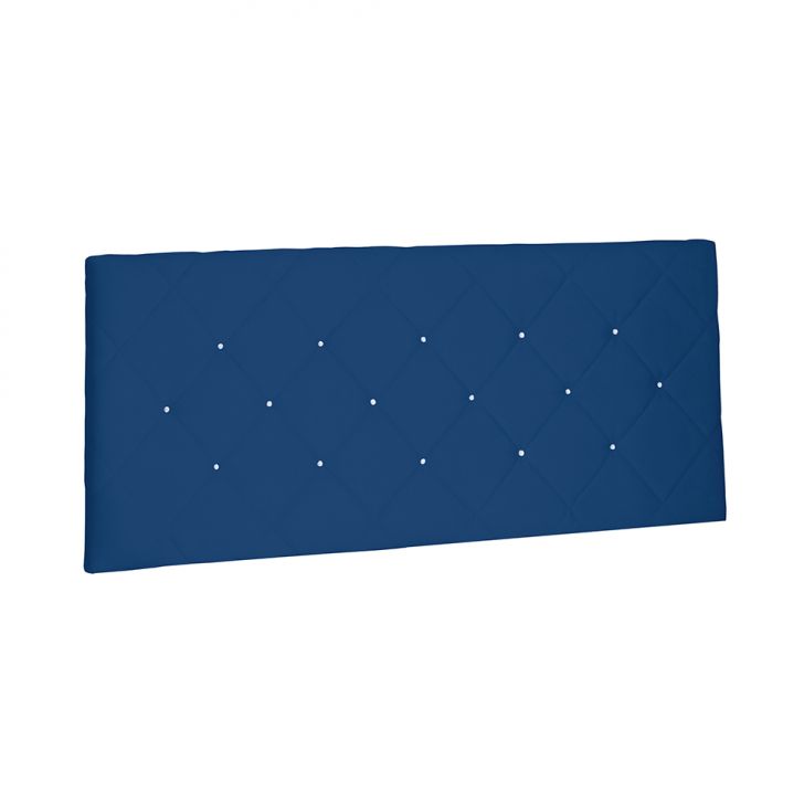 Painel para Cama Box Queen Tânia Suede Azul