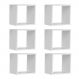 Kit 06 Nichos Organizador 30x30cm Branco G01 - AJL Móveis