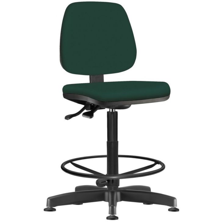 Cadeira Caixa Alta Giratória Job L02 Crepe Verde Musgo - Lyam Decor