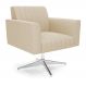 Poltrona Giratória Viena Gomada Suede Base Cromada - D'Rossi