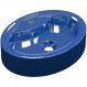 Cuba de Apoio Oval C01 Para Banheiro Onix O43 Azul Escuro - Lyam Decor