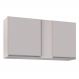 Armário Aéreo de Cozinha Lavanderia 02 Portas Agata Branco 100 cm - D'Rossi