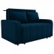 Sofa Cama 2 Lugares 138 cm Amora New Veludo E433 Azul Milani Store
