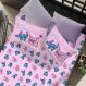 Jogo de Cama Casal 3 Pçs Stitch Disney 70% Algodão 30% Poliéster Stitch e Angel Love