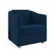Poltrona Decorativa Ana Suede Azul Marinho Pés Cromado - Pallazio