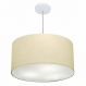 Pendente Cilíndrico Md-4101 Cúpula em Tecido 60x30cm Algodão Crú - Bivolt
