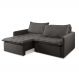 Sofá Cama Retrátil Califórnia 200 cm Linho Preto
