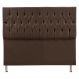 Cabeceira King 1,95m Madrid Suede Marrom - Pallazio