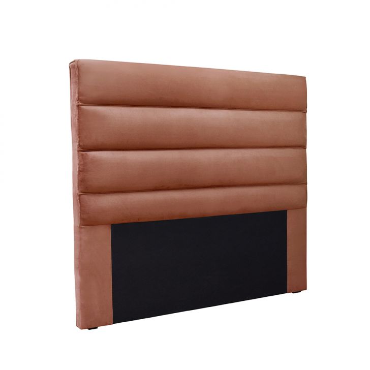 Cabeceira Solteiro La Italiana Veludo Cobre