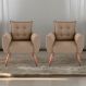 Jogo de Poltronas Decorativas Park Suede Bege