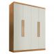 Guarda-Roupa Casal Império 4 Portas 3 Gavetas Imbuia e Off White