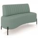 Sofá Chaise 2 Lugares Sala Living 135cm Pés Industrial Cayman K01 Linho Verde - Lyam Decor