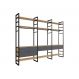 Image of Guarda-Roupa Closet Modulado Industrial Philly 4 Gavetas Cedro e Grafite 294 cm MO895CL37VNMMOB