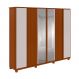 Image of Guarda-Roupa Casal com Espelho Ollie com Pés 6 Portas 6 Gavetas Frassino e Off White MO895CL37FJUMOB