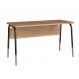Escrivaninha Flexus Hanover e Preta 136 cm
