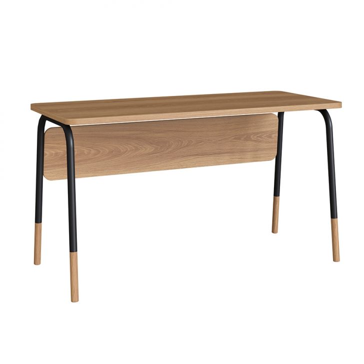 Escrivaninha Flexus Hanover e Preta 136 cm