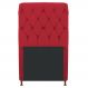Cabeceira Estofada Cristal 100 cm Solteiro Com Capitonê Suede Vermelho- Amarena Móveis