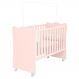 Berço com Pés de Rodinha Yokohama Rosa Acetinado
