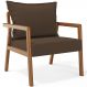 Poltrona Decorativa Para Sala de Estar e Living Alícia L02 Suede Marrom - Lyam Decor