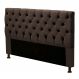 Cabeceira Cama Box Casal King Size Cristal 195cm Suede Marrom Chocolate - Desk Design
