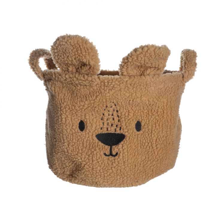 Cesto Urso Pelúcia Marrom 30 cm