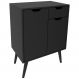 Gabinete Para Banheiro 2 Portas 1 Gaveta BN3637 Preto Tecno Mobili