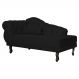 Recamier Larissa Lado Direito 1,20 cm Veludo Preto - Montanaris Decor