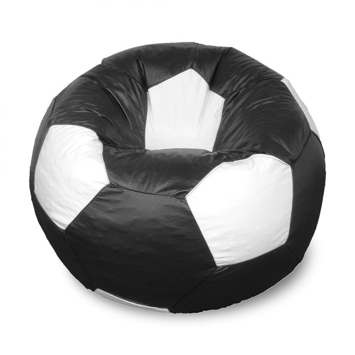 Puff Bola Super Em Preto & Branco