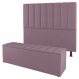 Kit Cabeceira e Baú Cama Box Queen Size Cora 160cm Suede Rosé - Desk Design