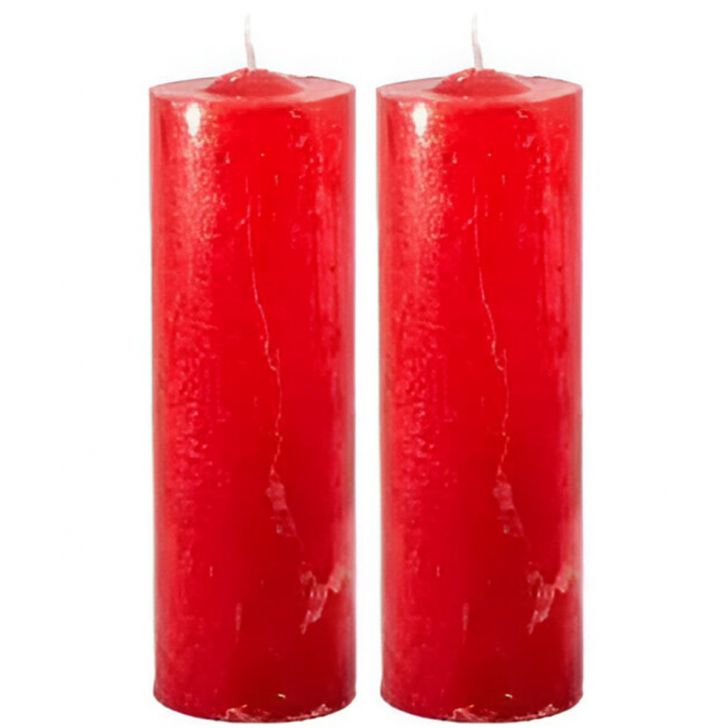 Kit 10 Velas 7 Dias Votiva Clássica Vermelha Decorativa 15cm