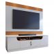 Rack Santorini e Painel Nilo Tv 75 Pol 200 cm Off White Matte Freijo Colibri