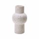 Vaso Decorativo Cilíndrico em Cerâmica Branco 24x11 cm - D'Rossi