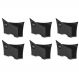 Kit 6 Suportes Porta Guardanapos De Papel Para Mesa Uz Preto