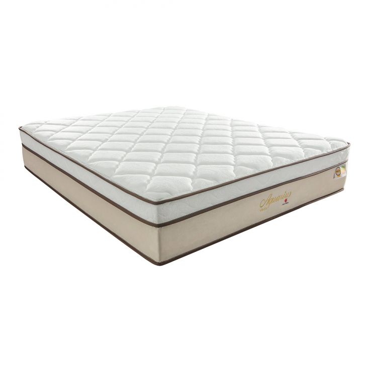 Colchão King Aquárius Molas Ensacadas (34x193x203) Branco E Bege